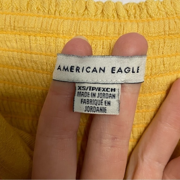 American Eagle Flattering Boho Ruffle Trim Side Tie Mini Dress - Picture 3 of 15